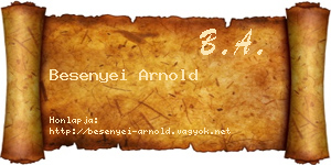 Besenyei Arnold névjegykártya